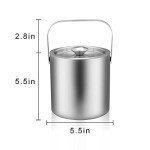 LUCKYGOOBO Portable Stainless Steel Mini Ice Bucket