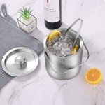 LUCKYGOOBO Portable Stainless Steel Mini Ice Bucket