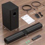 Saiyin 100W Sound Bar with Subwoofer for TV