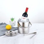 LUCKYGOOBO Portable Stainless Steel Mini Ice Bucket