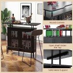 Giantex 4-Tier Industrial Bar Unit with Wine Storage