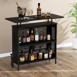 Giantex 4-Tier Industrial Bar Unit with Wine Storage