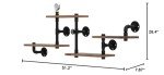 Rustic Modern Wood & Pipe Wall Shelves - 4 Tiers