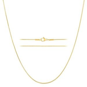 24k Gold Snake Chain Necklace – Unisex Jewelry