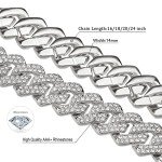 Iced Out Cuban Link Chain Necklace for Men