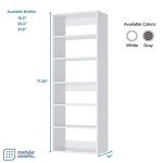 Modular Closet Shelf Tower Organizer - White