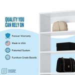 Modular Closet Shelf Tower Organizer - White