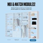 Modular Closet Shelf Tower Organizer - White