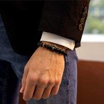 Personalized Men's Bracelet with Natural Stone Beads