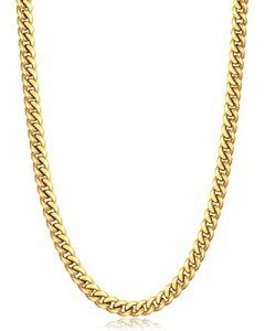 Stylish 18K Gold Plated Cuban Link Chain