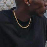 Stylish 18K Gold Plated Cuban Link Chain