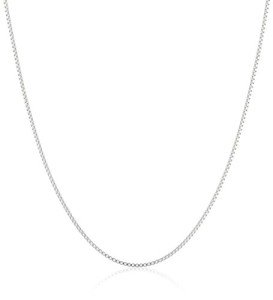 Sterling Silver 0.8mm Box Chain Necklace 20