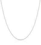 Sterling Silver 0.8mm Box Chain Necklace 20