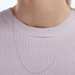 Sterling Silver 0.8mm Box Chain Necklace 20