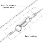 Men's 22-Inch Sterling Silver Box Chain Necklace