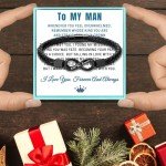 Coolvy Men's Braided Leather Crown Bracelet