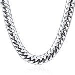 Men's 12MM Wide Stainless Steel Chain Necklace