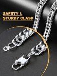Men's 12MM Wide Stainless Steel Chain Necklace