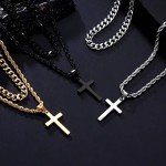 Men's 18K Gold Cross Necklace - Perfect Gift!