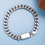 Men’s Nautica 10mm Stainless Steel Cuban Link Bracelet