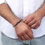 Men's Valentine Bracelet: Adjustable Bead Gift