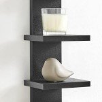 Stylish 5-Tier Vertical Wall Shelf - Black