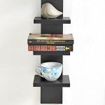 Stylish 5-Tier Vertical Wall Shelf - Black
