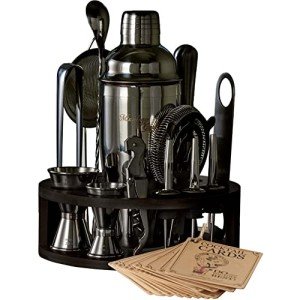 15-Piece Bartender Kit with Cocktail Shaker & Recipes