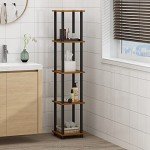 5-Tier Corner Rack Shelf for Mancave Decor