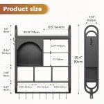 LED Floating Gaming Shelf - 35 Inch Wall Storage