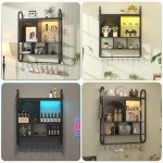 LED Floating Gaming Shelf - 35 Inch Wall Storage