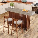 Little Tree 63-Inch Rustic Mini Bar Table