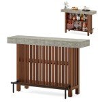 Little Tree 63-Inch Rustic Mini Bar Table