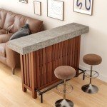 Little Tree 63-Inch Rustic Mini Bar Table