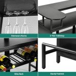 YITAHOME Mini Home Bar with LED Light and Stools