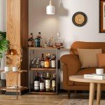 Corner Mini Bar Shelf for Whiskey & Wine