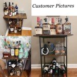 Corner Mini Bar Shelf for Whiskey & Wine
