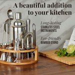 15-Piece Bartender Kit with Cocktail Shaker & Recipes