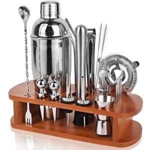 25-Piece Cocktail Shaker Set for Home Bartending