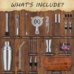 25-Piece Cocktail Shaker Set for Home Bartending