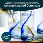 Mancave 16-Piece Blue Ribbon Glasses Set