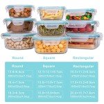 18-Piece BPA-Free Glass Meal Prep Containers Set
