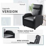 Homall Modern Black Reclining Lounge Chair