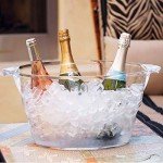 Acrylic Oval Beverage Cooler Party Tub - Clear