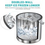 Stainless Steel Insulated Ice Bucket with Scoop