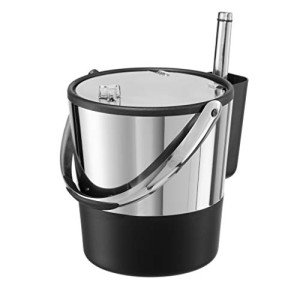 Oggi Black Stainless Steel Insulated Ice Bucket