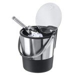 Oggi Black Stainless Steel Insulated Ice Bucket