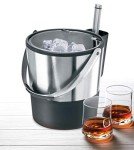 Oggi Black Stainless Steel Insulated Ice Bucket