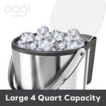Oggi Black Stainless Steel Insulated Ice Bucket