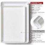 4-Pack Large White Serving Platters for Parties